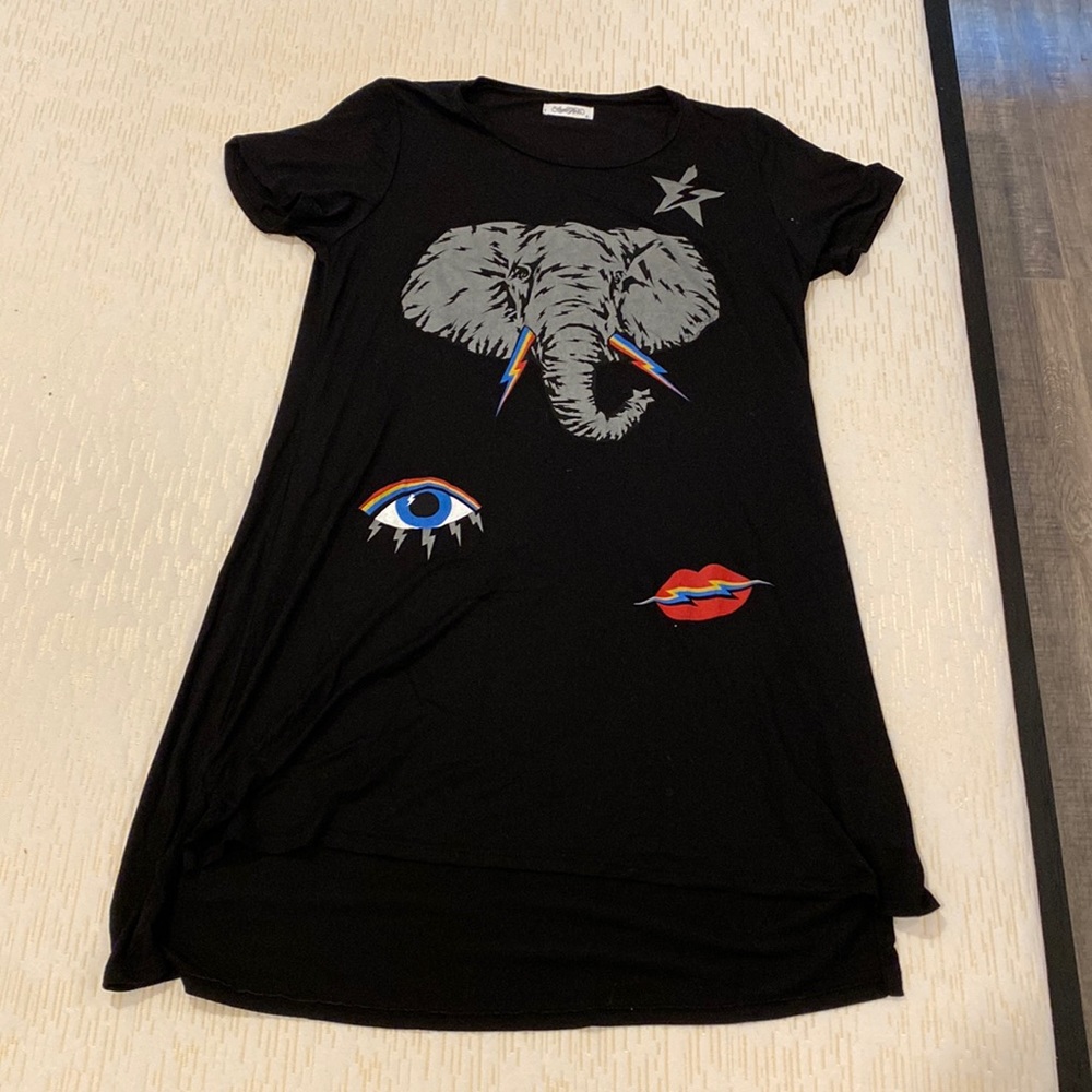 Mirabella Elephant Elements short black dress